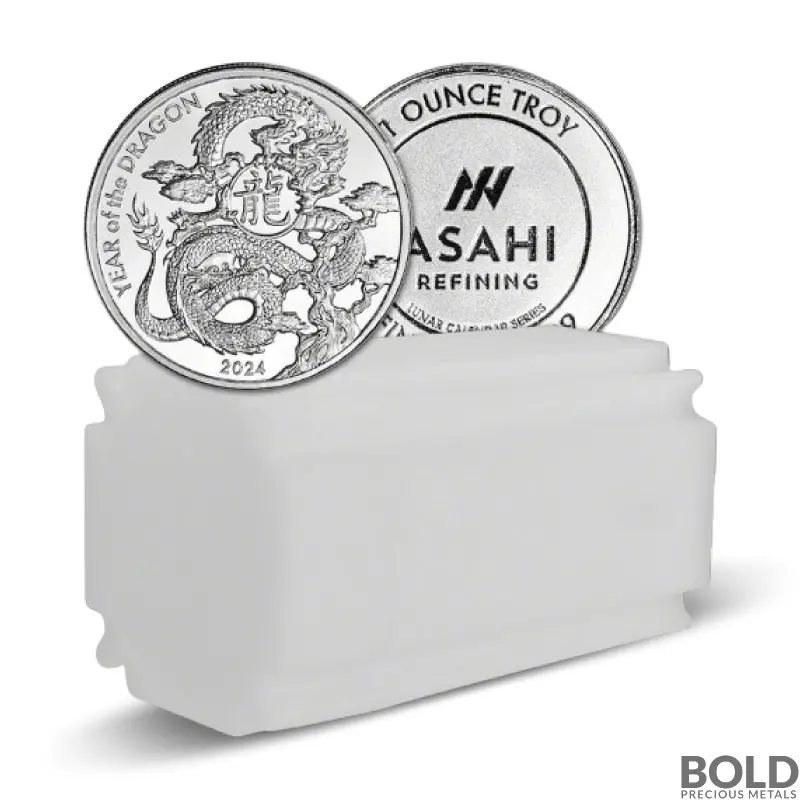 純銀1オンス ASAHI　龍年 Lunar Dragon 1 oz Silver Bar | Asahi Refining - Asahi Refining